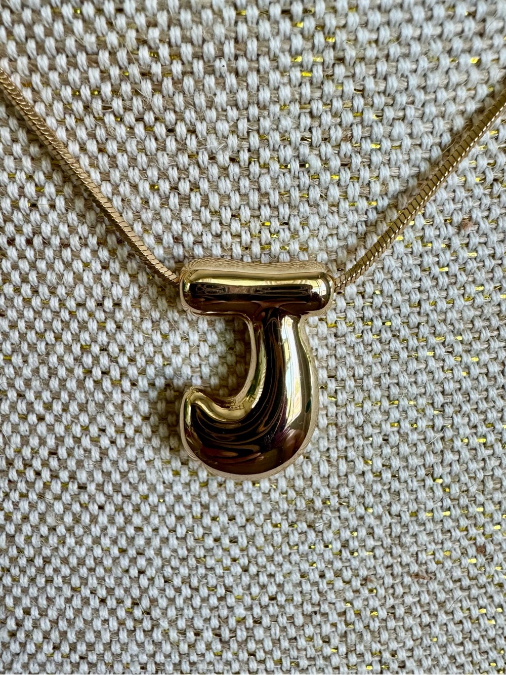 Anthropologie Mimi Bubble Monogram Necklace Letter J